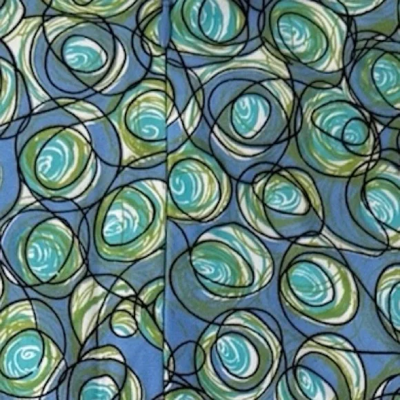 Leslie Faye Blue and Green Patterned Women's Skirt Size 18 - Picture 2 of 3